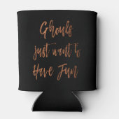 Ghouls willen gewoon plezier hebben Halloween Koel Blikjeskoeler (Achterkant)