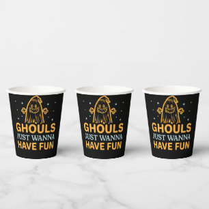 Ghouls willen gewoon plezier hebben! Halloween Papieren Bekers