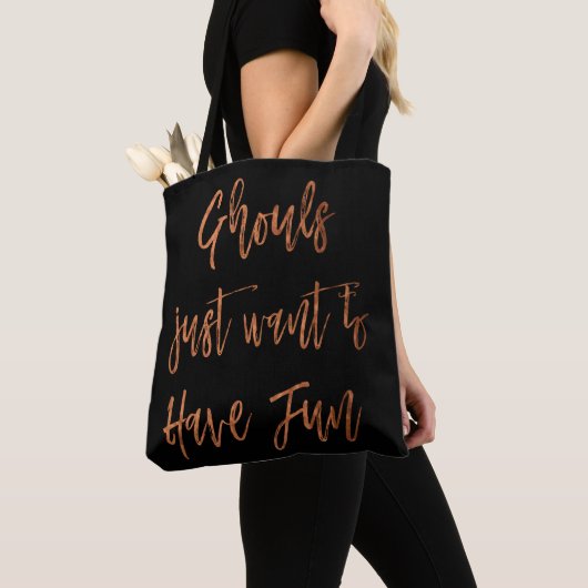 Ghouls willen gewoon plezier hebben Halloween Part Tote Bag (Dichtbij)