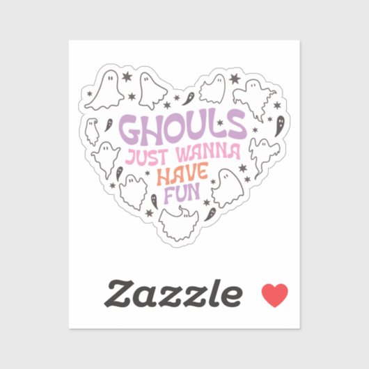 Ghouls willen gewoon plezier hebben Halloween Sticker (Vel)
