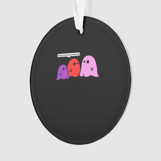 Ghouls willen gewoon plezier hebben Halloween Tren Ornament (voorkant)