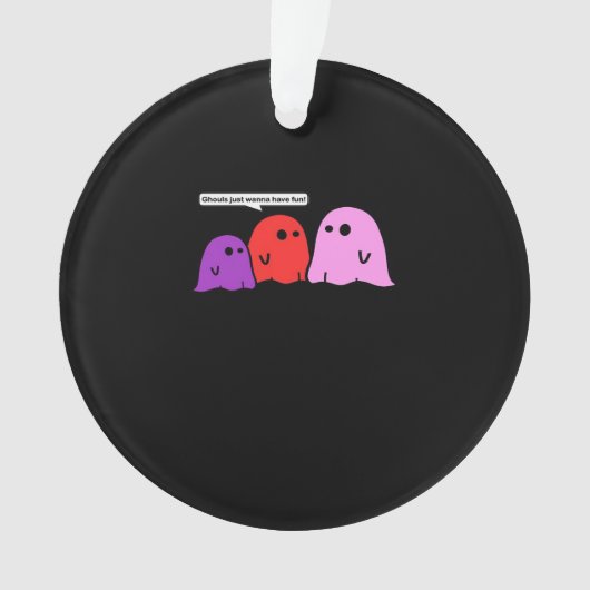 Ghouls willen gewoon plezier hebben Halloween Tren Ornament (voorkant)