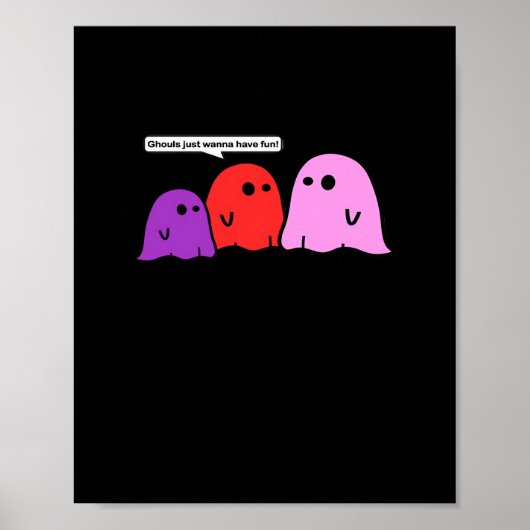 Ghouls willen gewoon plezier hebben Halloween Tren Poster (Voorkant)