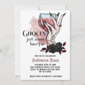 Ghouls willen gewoon plezier hebben Halloween verj Kaart (Voorkant)