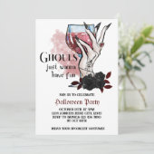 Ghouls willen gewoon plezier hebben Halloween verj Kaart (Staand voorkant)