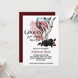 Ghouls willen gewoon plezier hebben Halloween verj Kaart