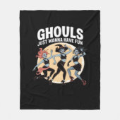 Ghouls willen gewoon plezier hebben in de herfst e fleece deken (Voorkant)