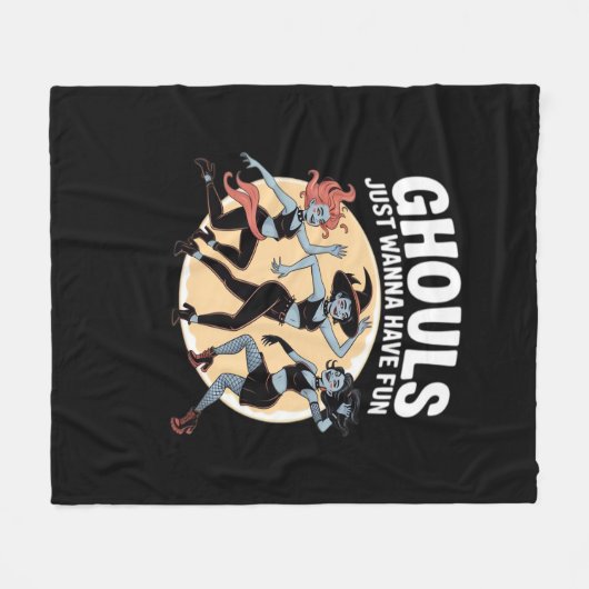Ghouls willen gewoon plezier hebben in de herfst e fleece deken (Voorkant (Horizontaal))