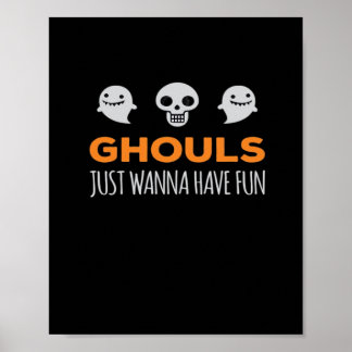 Ghouls willen gewoon plezier hebben in de herfst e poster