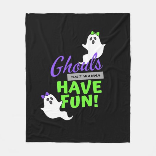 Ghouls willen gewoon plezier hebben in de herfst fleece deken (Voorkant)