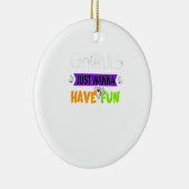 Ghouls willen gewoon plezier hebben in de herfst keramisch ornament (Rechts)