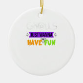 Ghouls willen gewoon plezier hebben in de herfst keramisch ornament (Voorkant)