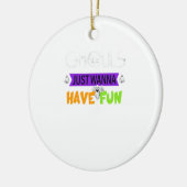 Ghouls willen gewoon plezier hebben in de herfst keramisch ornament (Links)