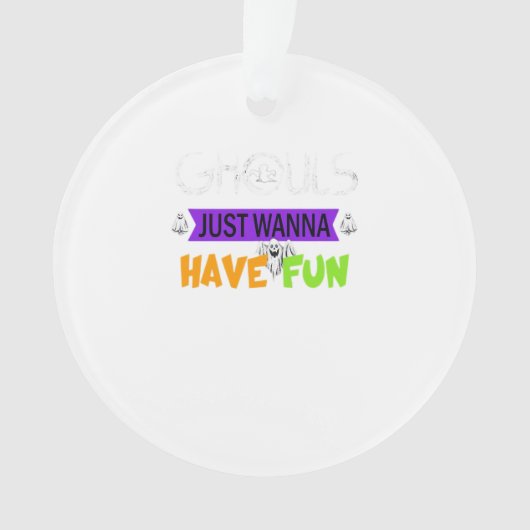 Ghouls willen gewoon plezier hebben in de herfst ornament (voorkant)