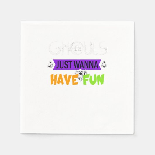 Ghouls willen gewoon plezier hebben in de herfst servet (Voorkant)