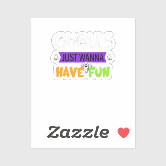 Ghouls willen gewoon plezier hebben in de herfst sticker (Vel)