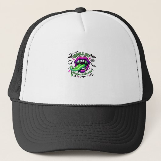 Ghouls willen gewoon plezier hebben in de sloth-vi trucker pet (Voorkant)