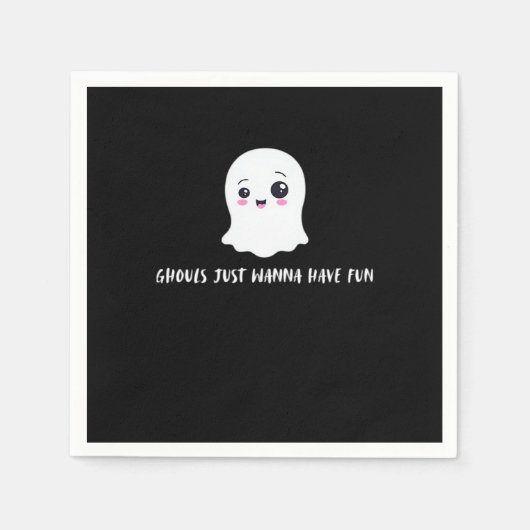 Ghouls willen gewoon plezier hebben in een vrolijk servet (Voorkant)