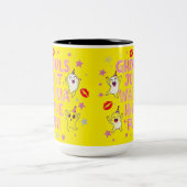 Ghouls willen gewoon plezier hebben in het T-shirt Tweekleurige Koffiemok (Center)