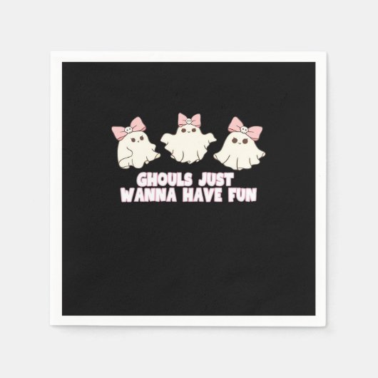 Ghouls willen gewoon plezier hebben in oversized servet (Voorkant)