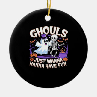 Ghouls willen gewoon plezier hebben luie luiaard keramisch ornament