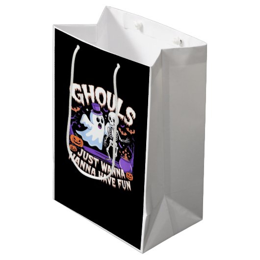 Ghouls willen gewoon plezier hebben luie luiaard medium cadeauzakje (Voorkant Gekanteld)