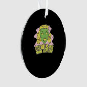 Ghouls willen gewoon plezier hebben luie luiaard ornament (voorkant)