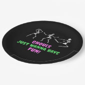 Ghouls willen gewoon plezier hebben luie luiaard papieren bordje (Gekanteld)