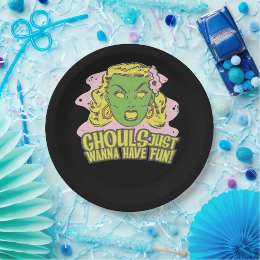 Ghouls willen gewoon plezier hebben luie luiaard papieren bordje (Feest)