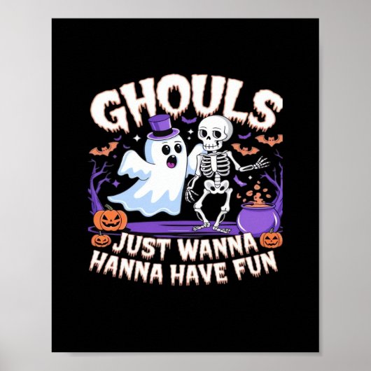 Ghouls willen gewoon plezier hebben luie luiaard poster (Voorkant)