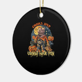Ghouls willen gewoon plezier hebben met Halloween- Keramisch Ornament (Links)