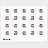 Ghouls willen gewoon plezier hebben retro spooky ronde sticker (Vel)