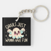 Ghouls willen gewoon plezier hebben, Schattigee ge Sleutelhanger (Achterkant)