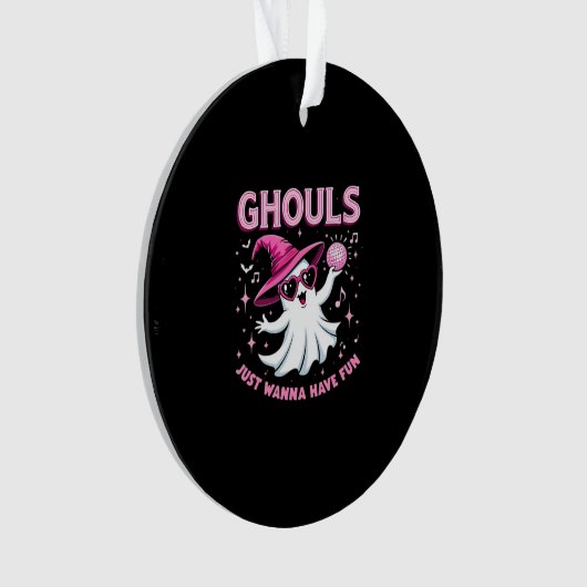 Ghouls willen gewoon plezier hebben spooky Hallowe Ornament (voorkant)