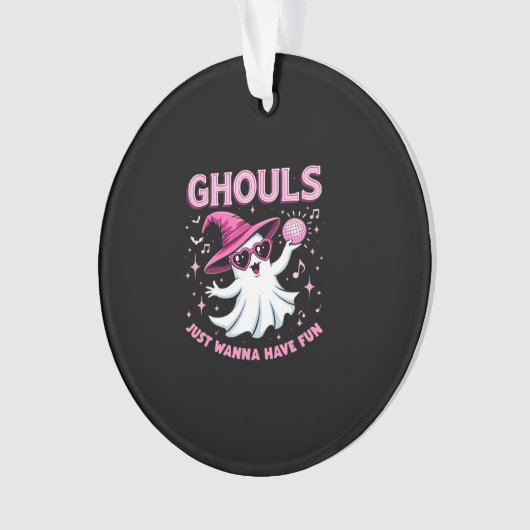Ghouls willen gewoon plezier hebben spooky Hallowe Ornament (voorkant)