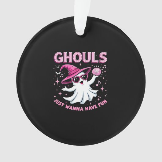 Ghouls willen gewoon plezier hebben spooky Hallowe Ornament (voorkant)