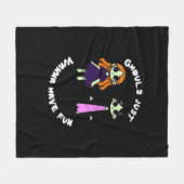 Ghouls willen gewoon plezier hebben voor Halloween Fleece Deken (Voorkant (Horizontaal))