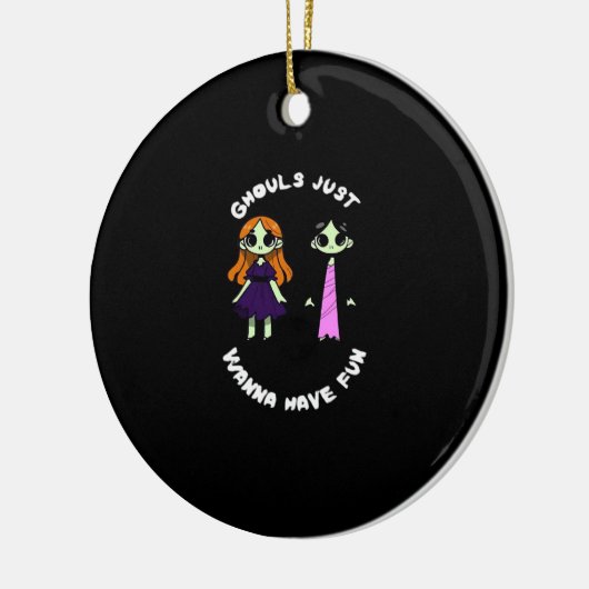 Ghouls willen gewoon plezier hebben voor Halloween Keramisch Ornament (Links)