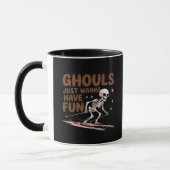 Ghouls willen gewoon plezier hebben voor Halloween Mok (Links)