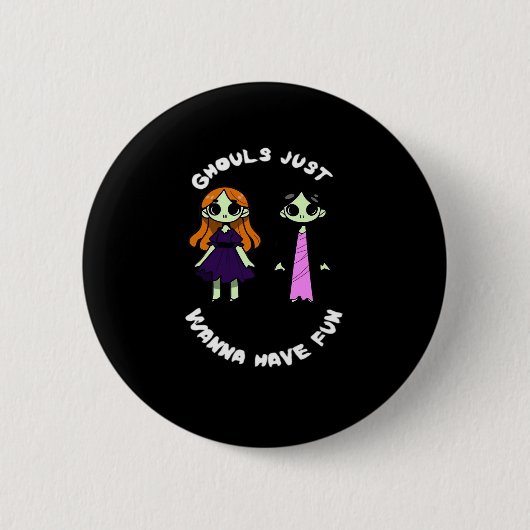 Ghouls willen gewoon plezier hebben voor Halloween Ronde Button 5,7 Cm (Voorkant)