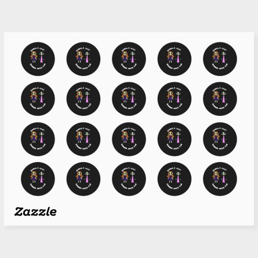 Ghouls willen gewoon plezier hebben voor Halloween Ronde Sticker (Vel)