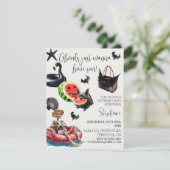 Ghouls willen zon zomerfeest kaart (Staand voorkant)