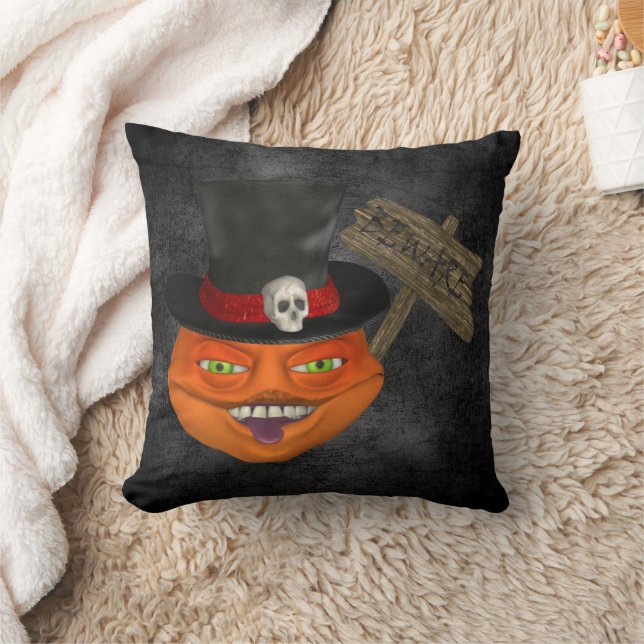 Ghouly Pumpkin Face Fantasy Kussen (Deken)