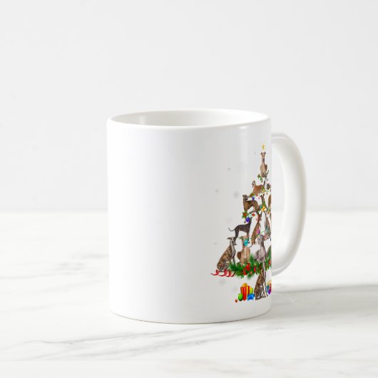 Ghound Christmas Tree Lights Funny Dog Xmas Gif  Koffiemok (Voorkant rechts)