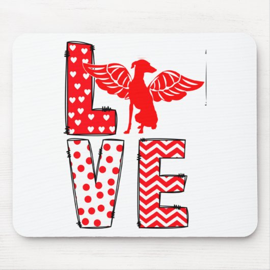 Ghound Valentines Day Love Valentine Cute Heart  Muismat (Voorkant)