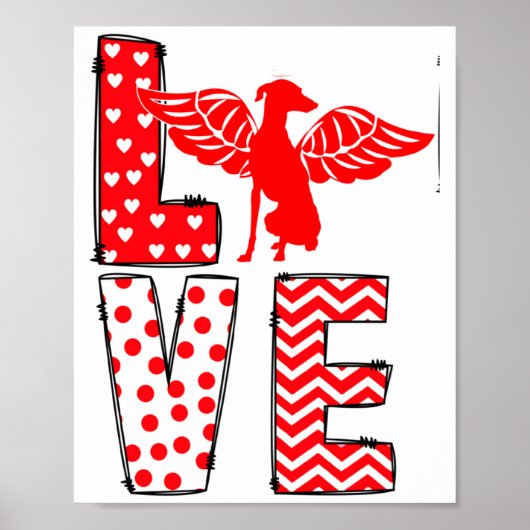 Ghound Valentines Day Love Valentine Cute Heart  Poster (Voorkant)