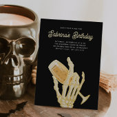 Ghovake Champagne Halloween Birthday Party Folie Uitnodiging