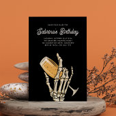 Ghovake Champagne Halloween Birthday Party Kaart