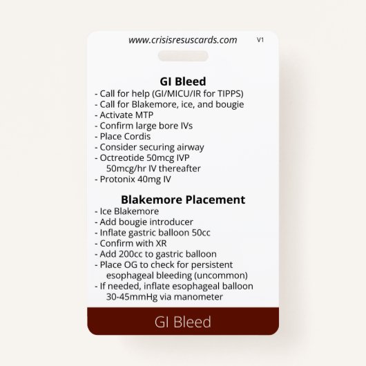 GI Bleed Badge (Voorkant)