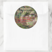 GI Camouflage Militaire Dag Viering Partij Ronde Sticker (Tas)